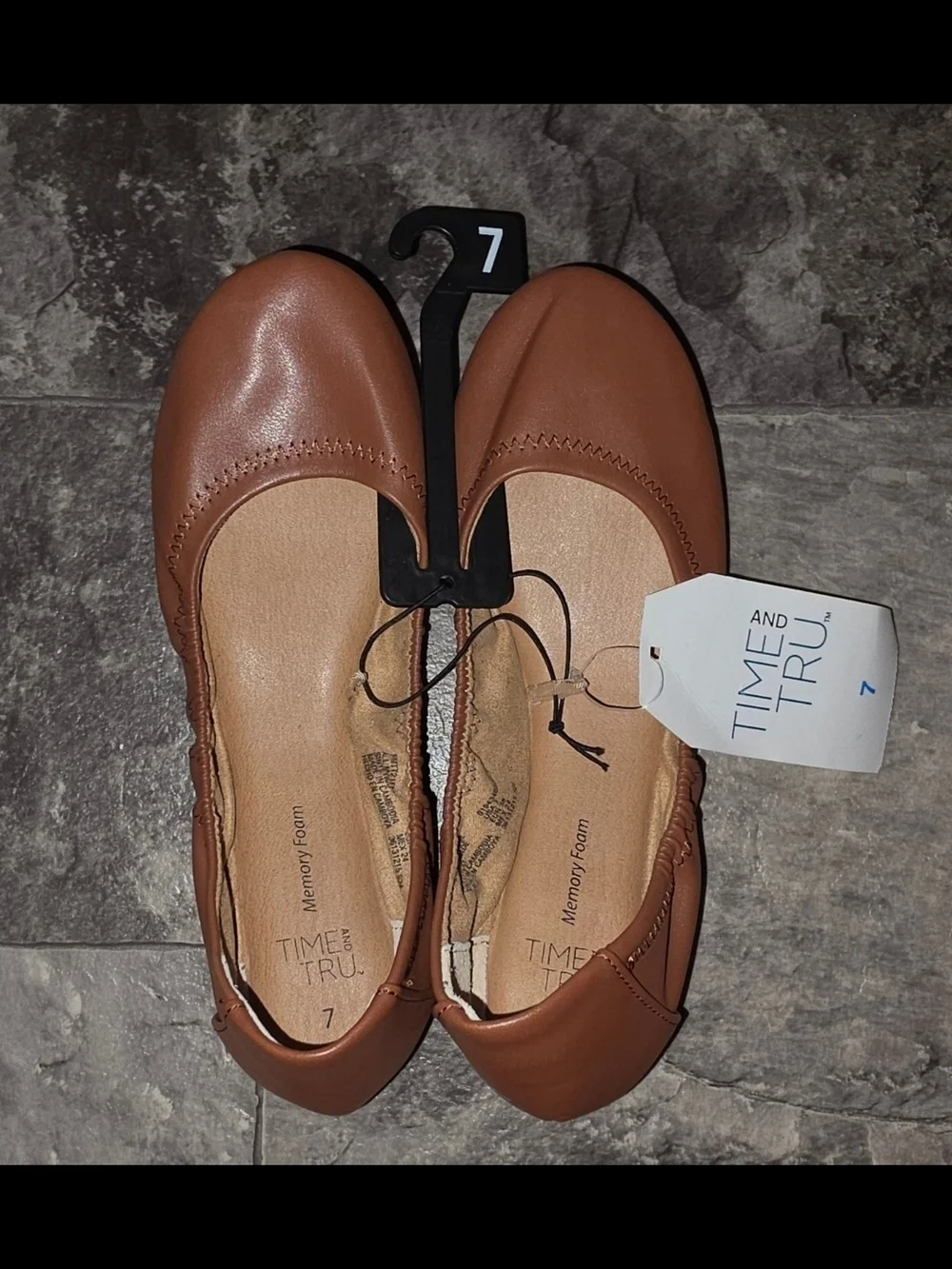 Time and Tru Women's Scrunch Ballet Flats Size 7 NWT